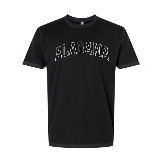 The Alabama Arch Outline | Washed Black Tee
