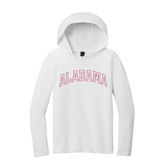 The Alabama Arch Outline | Youth White Hoodie
