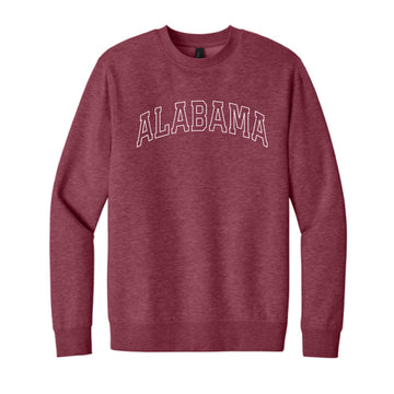 The Alabama Arch Outline | Heather Cardinal Sweatshirt