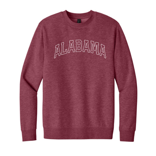 The Alabama Arch Outline | Heather Cardinal Sweatshirt