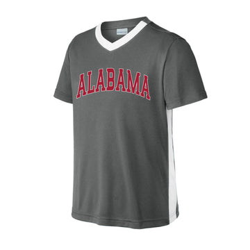 The Alabama Arch | Youth Iron Grey/ White V-Neck