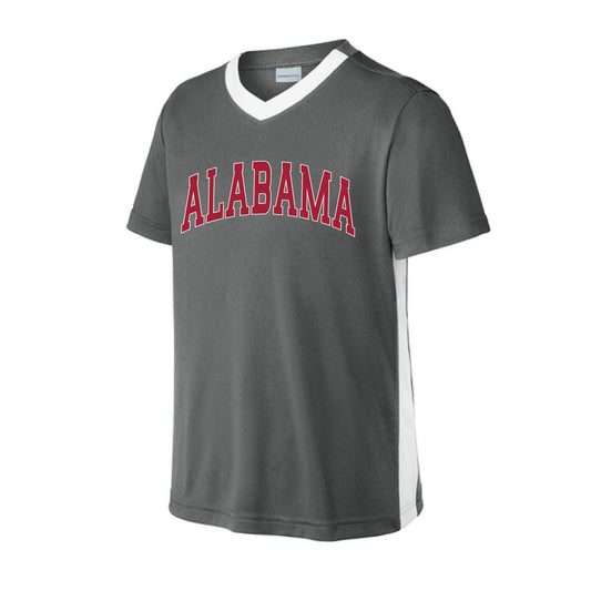 The Alabama Arch | Youth Iron Grey/ White V-Neck