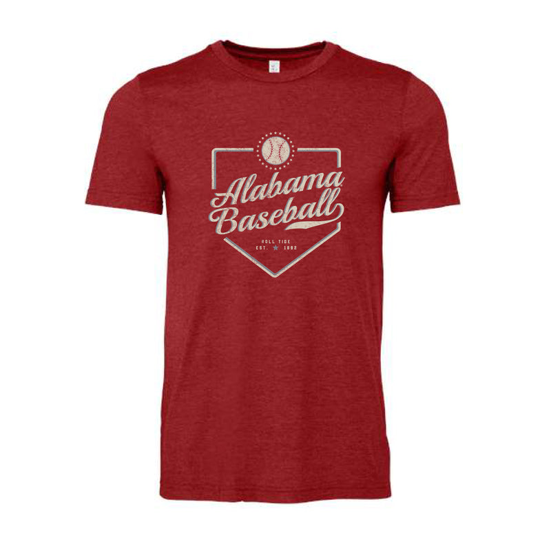 The Alabama Baseball Plate | Heather Canvas Red Tee