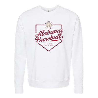 The Alabama Baseball Plate | White Sweatshirt
