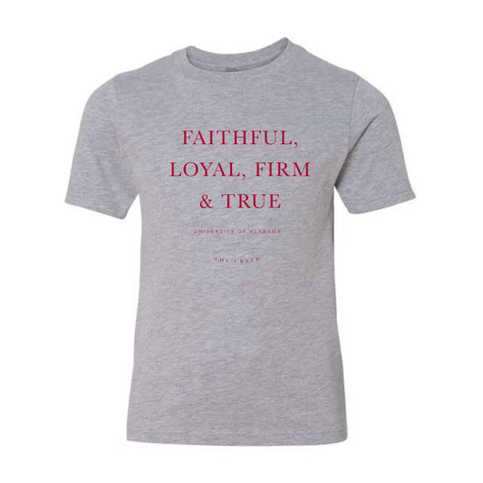 The Alabama Creed | Youth Heather Grey Tee