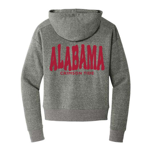 The Alabama Crimson Tide Wavy | Heather Charcoal 1/2 Zip Pullover