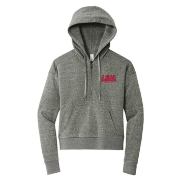 The Alabama Crimson Tide Wavy | Heather Charcoal 1/2 Zip Pullover