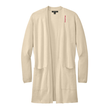 The Crimson Tide Cursive | Embroidered Birch Cardigan