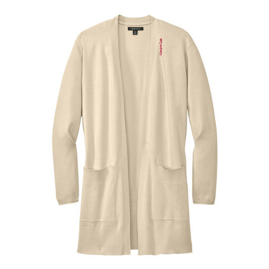 The Crimson Tide Cursive | Embroidered Birch Cardigan