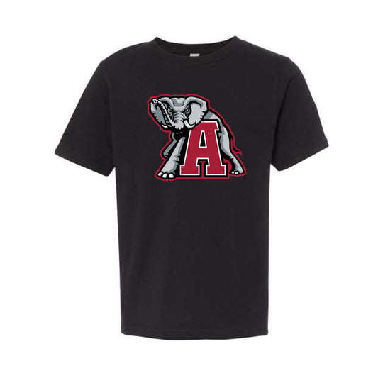 The Alabama Elephant A Logo | Youth Black Tee