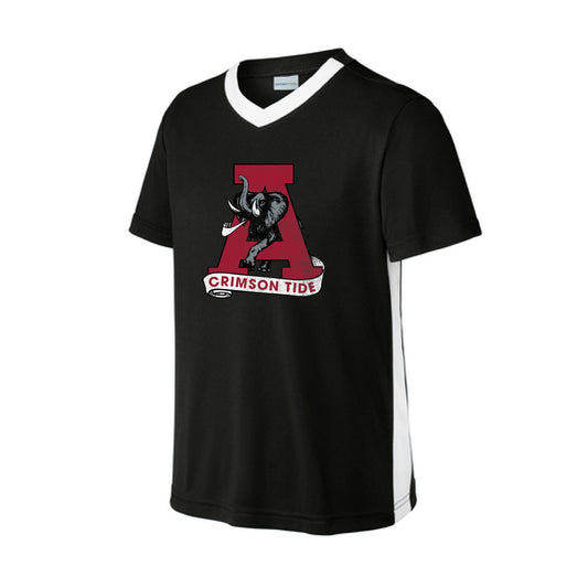 The Vintage Alabama A | Youth Black/ White V-Neck
