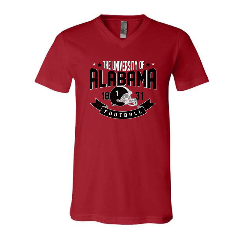 The Alabama Football EST | Canvas Red V-Neck