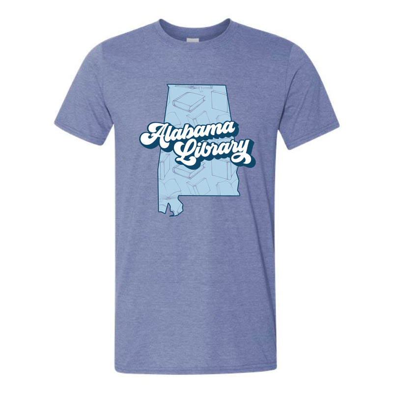 Alabama Library State  | Heather Indigo Tee