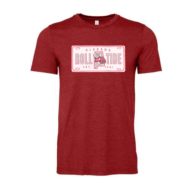 The Alabama License Plate | Canvas Red Tee
