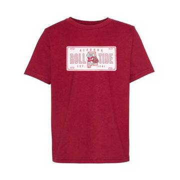The Alabama License Plate | Youth Cardinal Tee