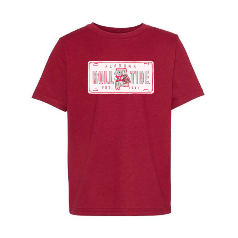 The Alabama License Plate | Youth Cardinal Tee