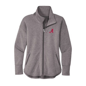 The Alabama A Logo | Petrol Grey Full Zip Fleece