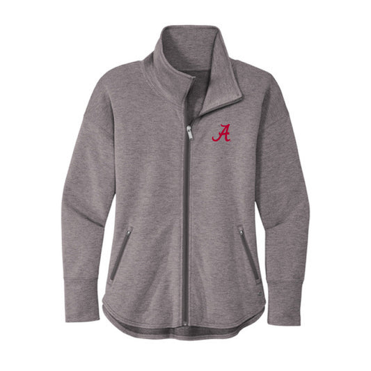The Alabama A Logo | Petrol Grey Full Zip Fleece