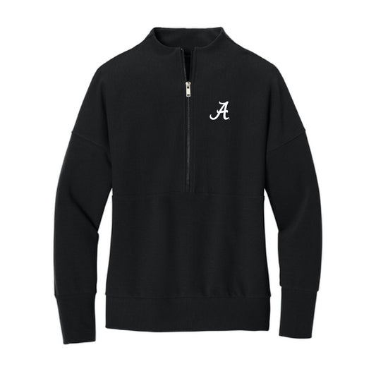 The Alabama A Logo | Embroidered Black 1/4 Zip Sweatshirt
