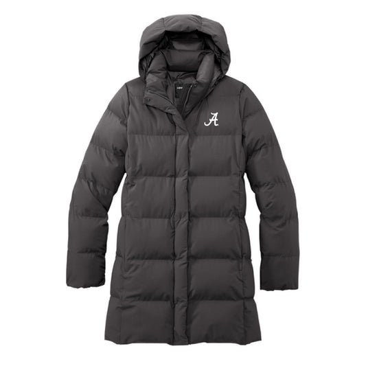 The Alabama A Logo | Embroidered Anchor Grey Puffy Parka