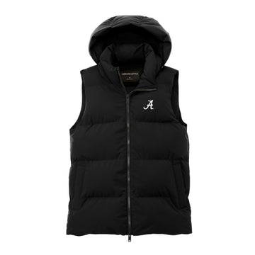 The Alabama A Logo | Embroidered Black Puffy Vest
