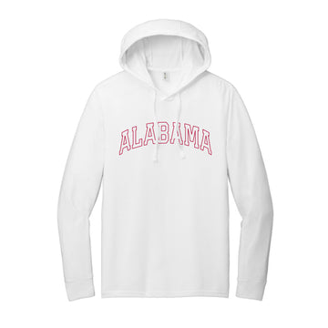The Alabama Outline Arch | White Hoodie