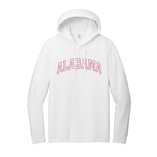 The Alabama Outline Arch | White Hoodie
