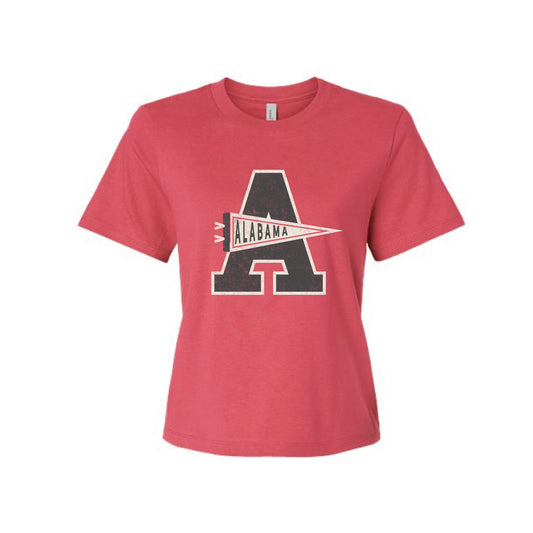 The Alabama Pennant A | Vintage Red Tee