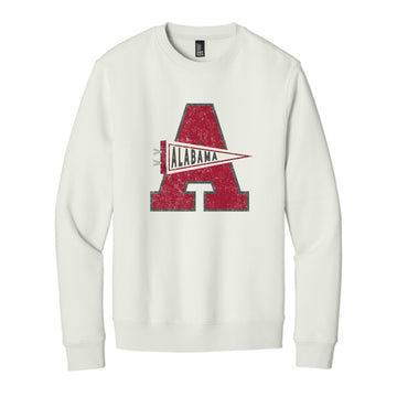 The Alabama Pennant A | White Onyx Sweatshirt