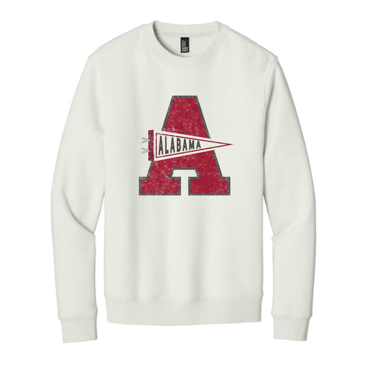 The Alabama Pennant A | White Onyx Sweatshirt
