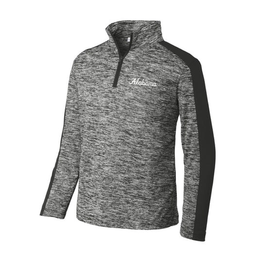 The Alabama Script Logo | Embroidered Youth Black Electric/ Black Pullover