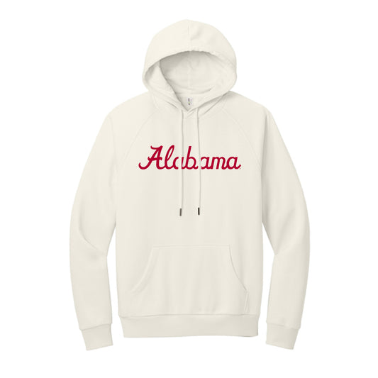 The Alabama Script Logo | White Sand Hoodie