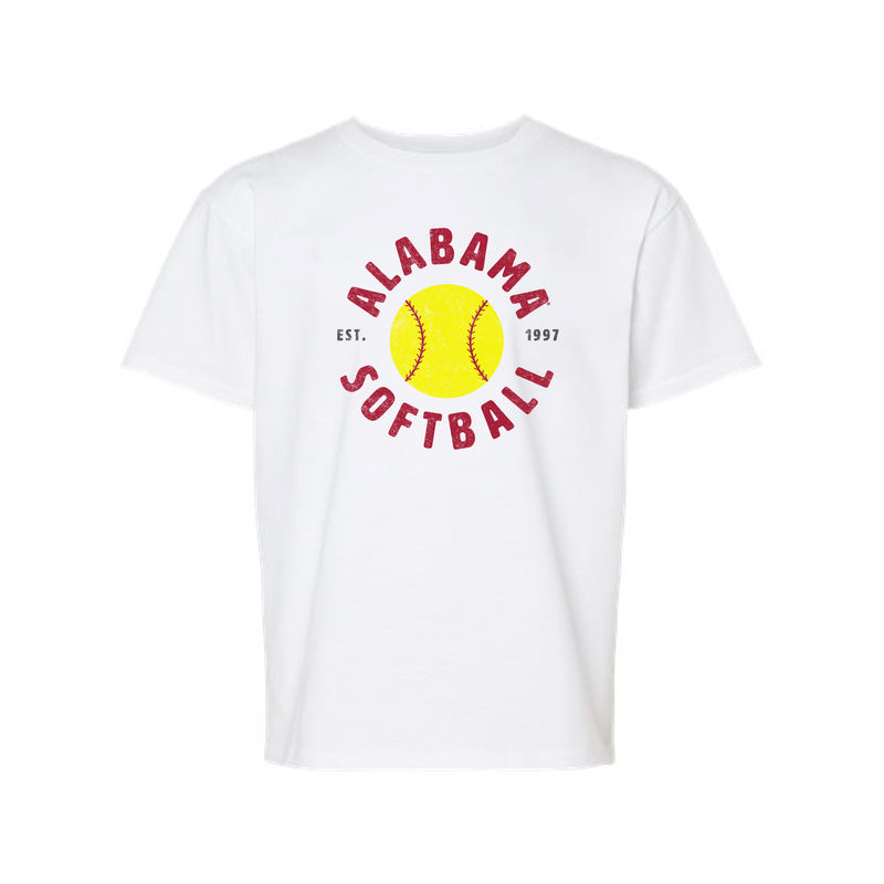 The Alabama Softball Est | Youth White Tee