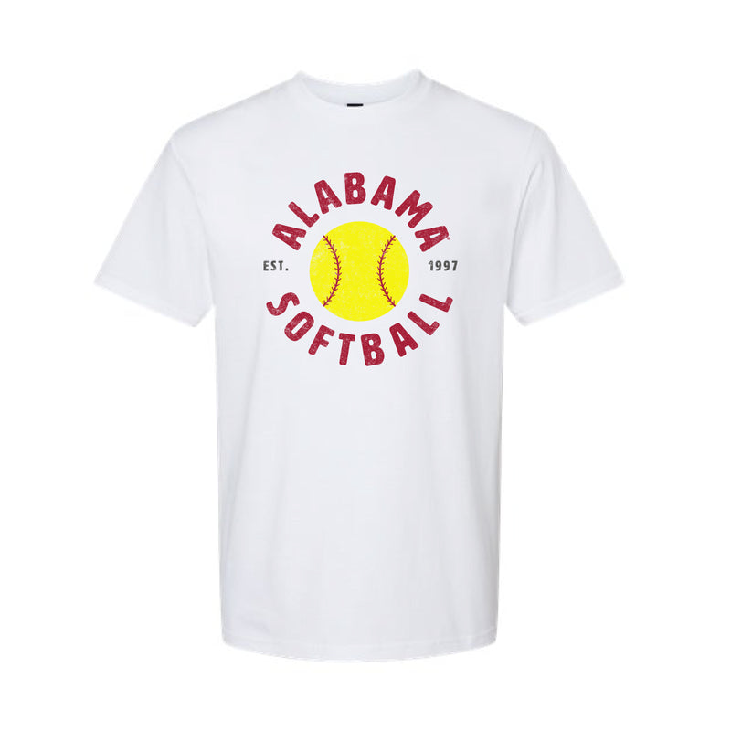 The Alabama Softball Est | Adult White Tee