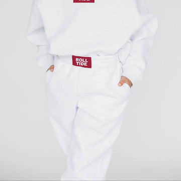 The Becca Joggers Roll Tide Woven Label | Youth Ash