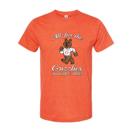 The All For The Grizzlies | Heather Orange Oversized Tee