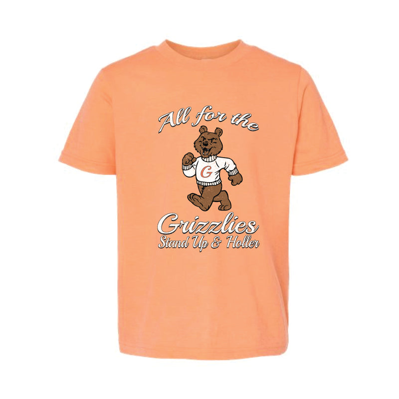 The All For The Grizzlies | Heather Cantaloupe Oversized Youth Tee