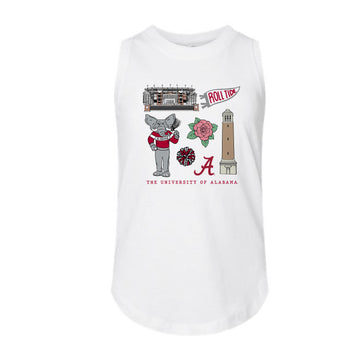 The All The Things Alabama | Youth White Tank