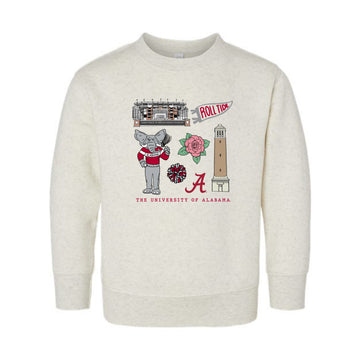 The All Things Alabama | Toddler Natural Heather Sweatshirt