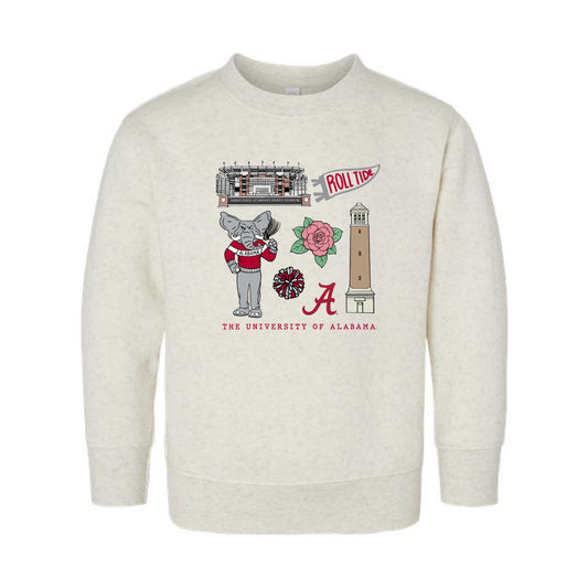 The All Things Alabama | Toddler Natural Heather Sweatshirt