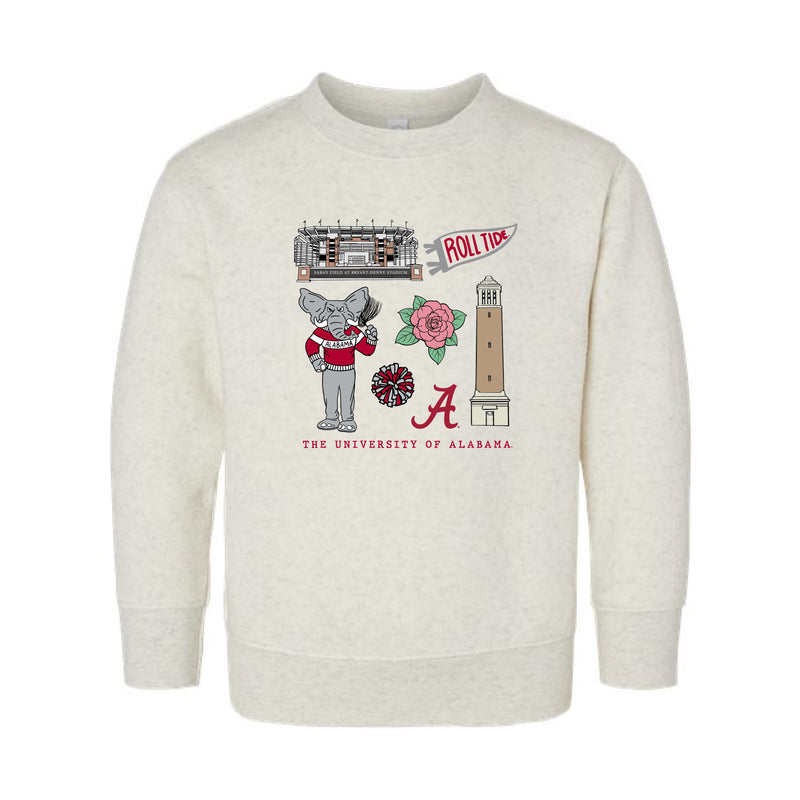 The All Things Alabama | Toddler Natural Heather Sweatshirt