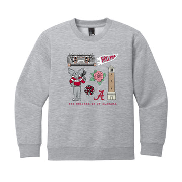 The All Things Alabama | Youth Light Heather Grey Sweatshirt