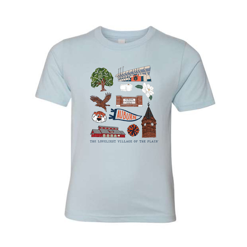 The All Things Auburn | Youth Light Blue Tee