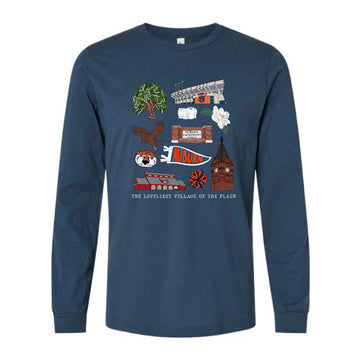 The All Things Auburn | Vintage Navy Long Sleeve Tee