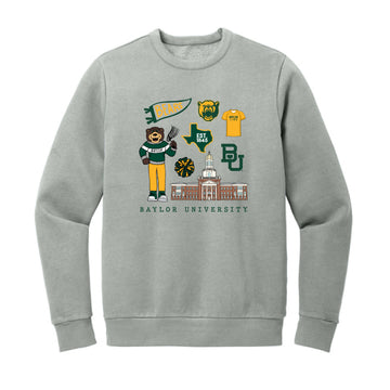 The All Things Baylor | Gusty Grey Sweatshirt
