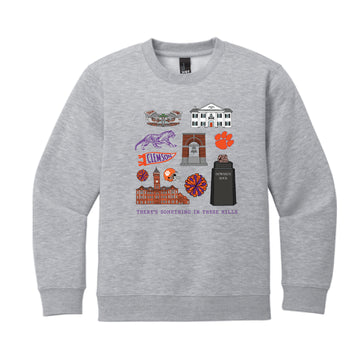 The All Things Clemson | Youth Light Heather Grey Sweatshirt