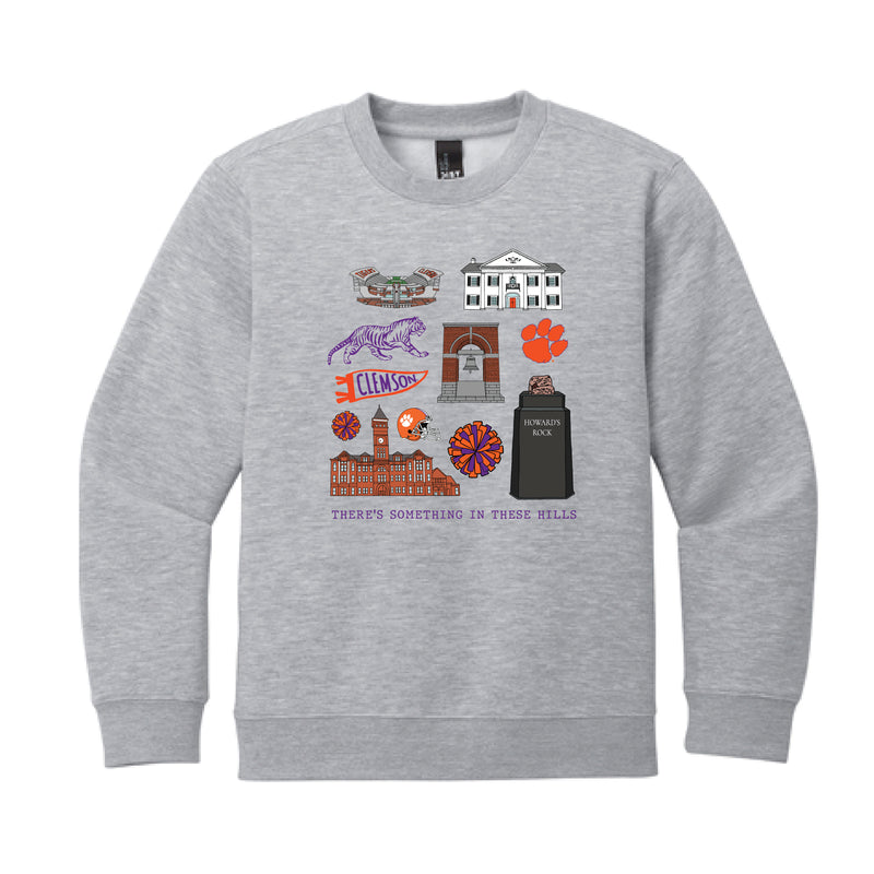 The All Things Clemson | Youth Light Heather Grey Sweatshirt