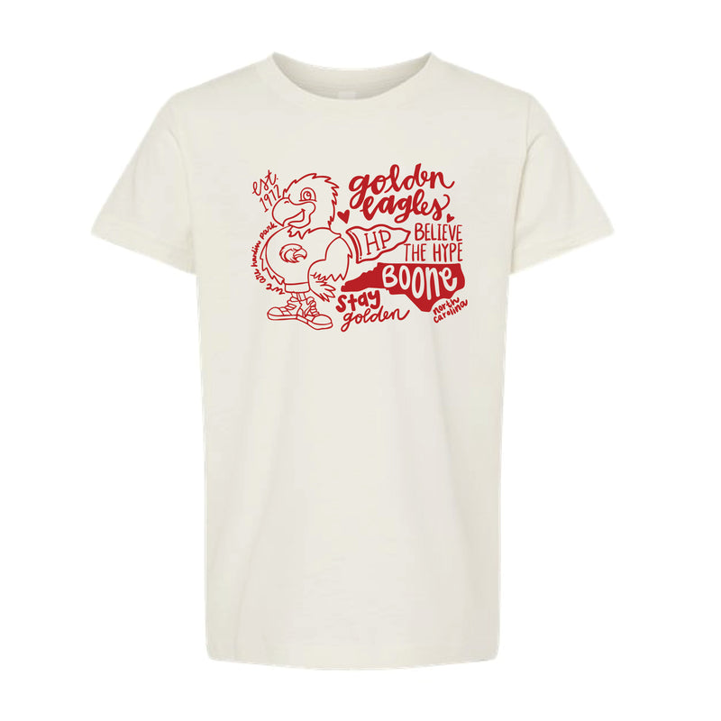 The All Things Eagles | Youth Vintage White Tee