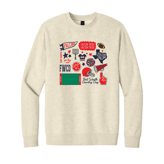 The All Things Fort Worth | Adult Oatmeal Heather Sweatshirt