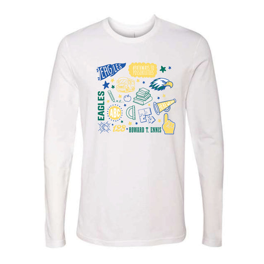 The All Things HTE | Adult White Long Sleeve Tee